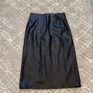 Lapiel Genuine Black Leather Skirt  size 10